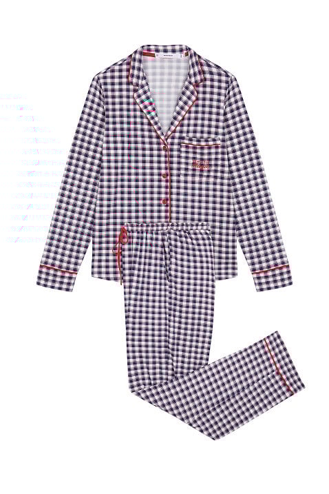 Pijama larga cuadros