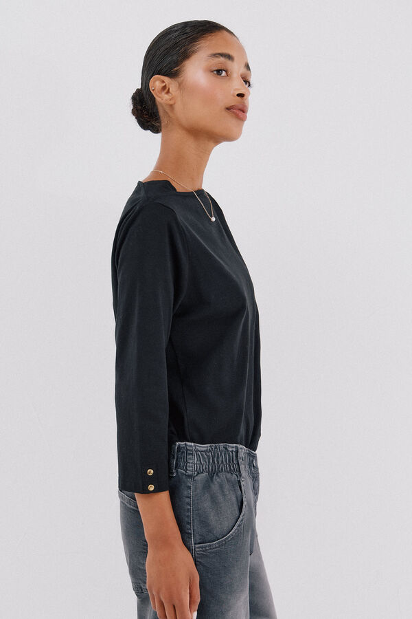 Cortefiel Playera básica barco Negro