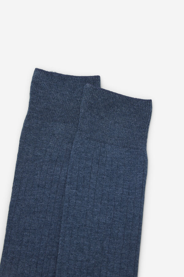 Cortefiel Calcet&iacute;n liso con coolmax Azul