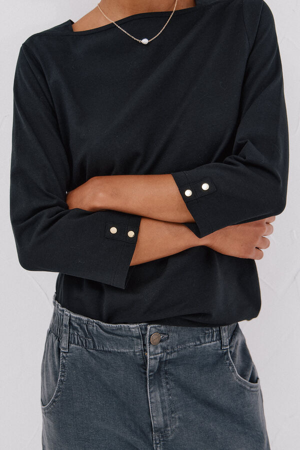 Cortefiel Playera básica barco Negro