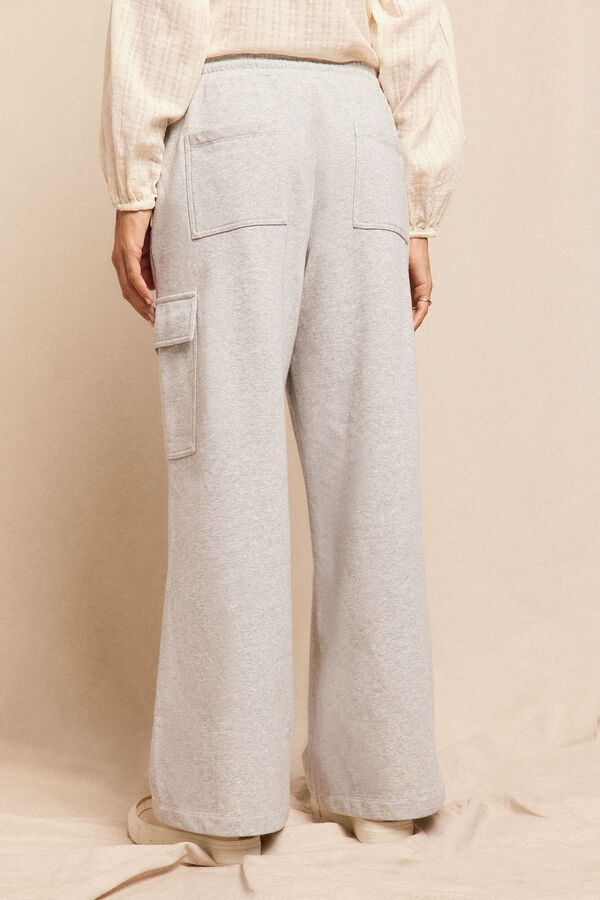 Slowlove Pantal&oacute;n cargo de ch&aacute;ndal Gris