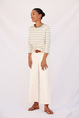 Cortefiel Playera básica botones dorados Estampado verde