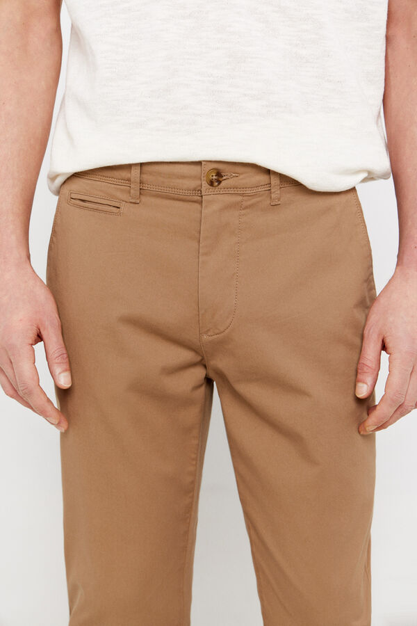 Cortefiel Pantalón chino slim fit Beige