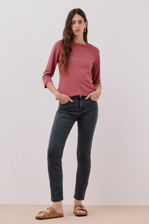 Cortefiel Playera básica barco Vino