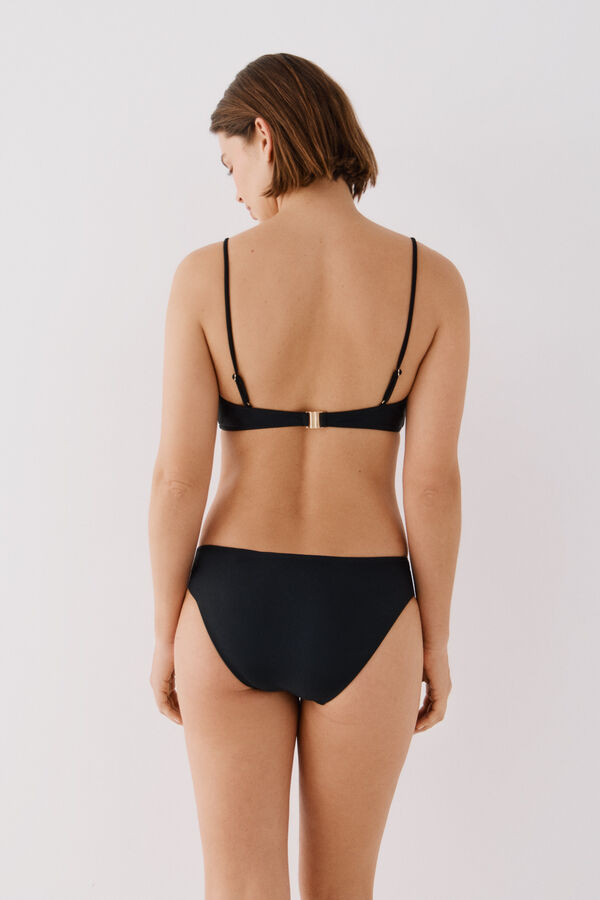 Cortefiel Panty con detalle lateral drapeado Negro