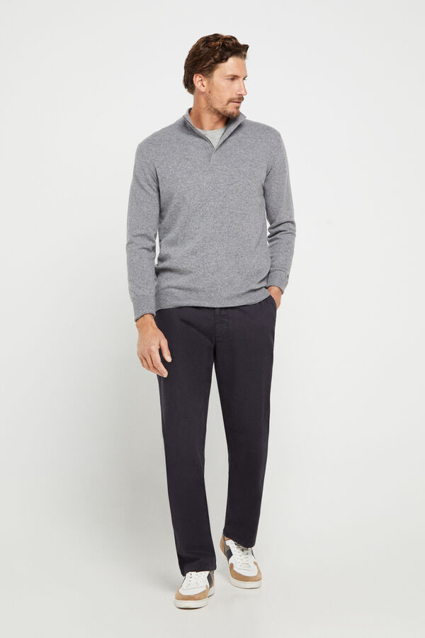 Cortefiel Pantalón chino slim fit Azul marino