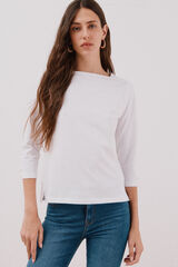 Cortefiel Playera básica barco Blanco