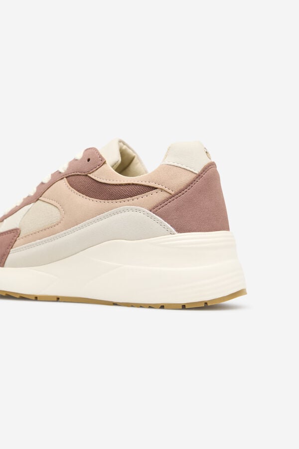 Cortefiel Tenis de suela gruesa Rosa