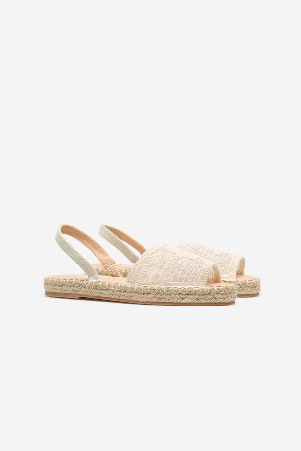 Cortefiel Menorquina efecto crochet Marfil