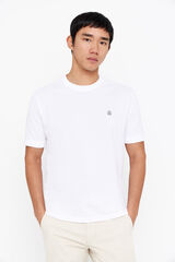 Cortefiel Camiseta básica piqué Blanco