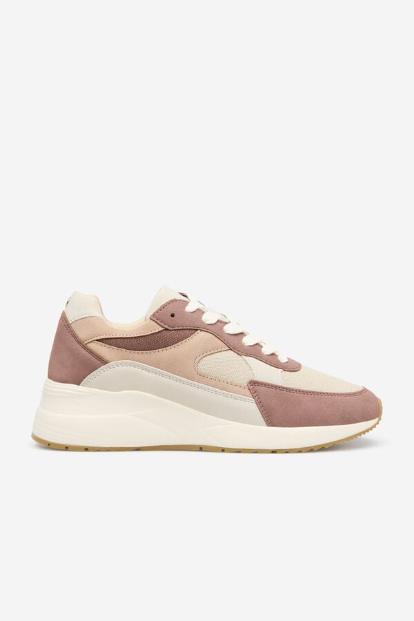 Cortefiel Tenis de suela gruesa Rosa