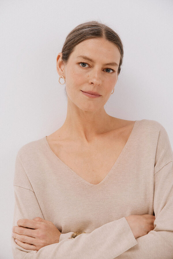 Cortefiel Suéter escote pico Arena