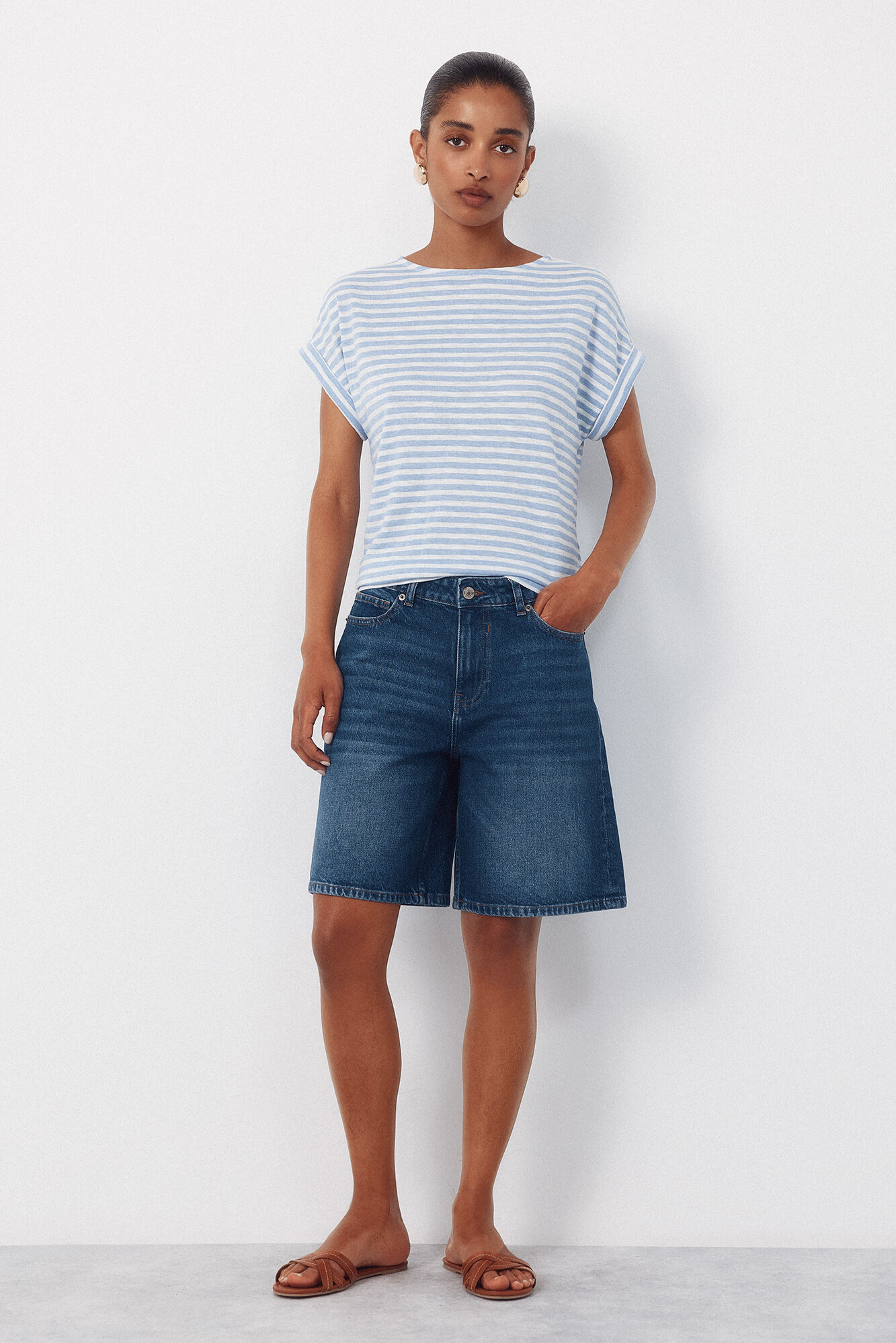 Cortefiel Playera de rayas