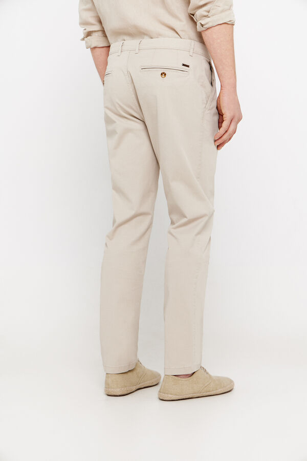 Cortefiel Pantalón chino slim fit Beige