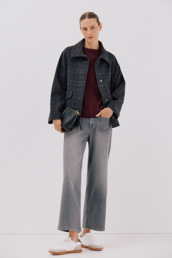 Cortefiel Suéter tacto suave Vino