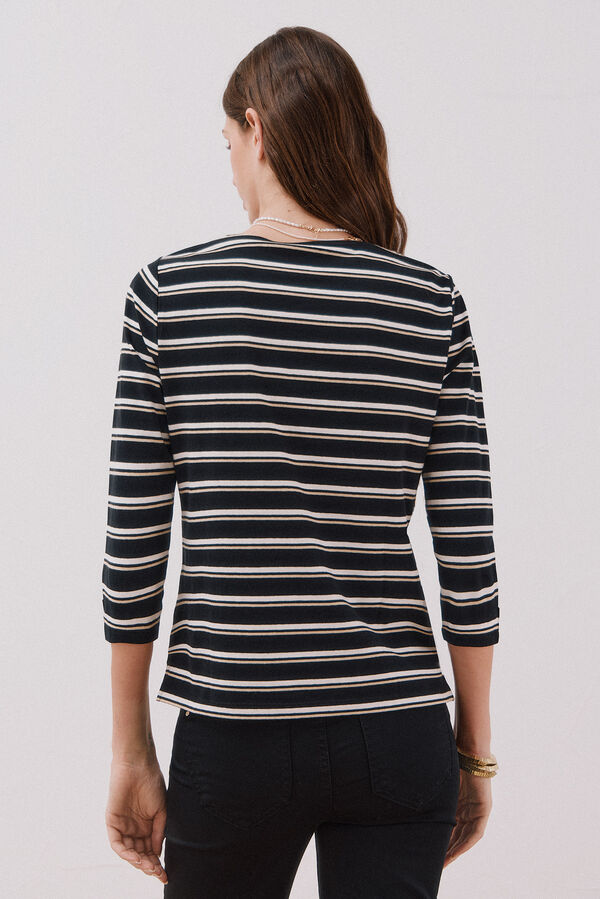 Cortefiel Playera básica barco Estampado gris