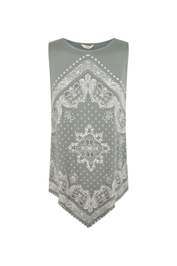 Slowlove Top tirantes detalle blonda Kaki