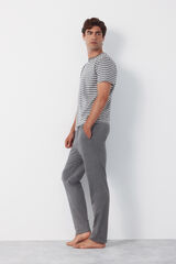 Cortefiel Set de pijama punto Gris