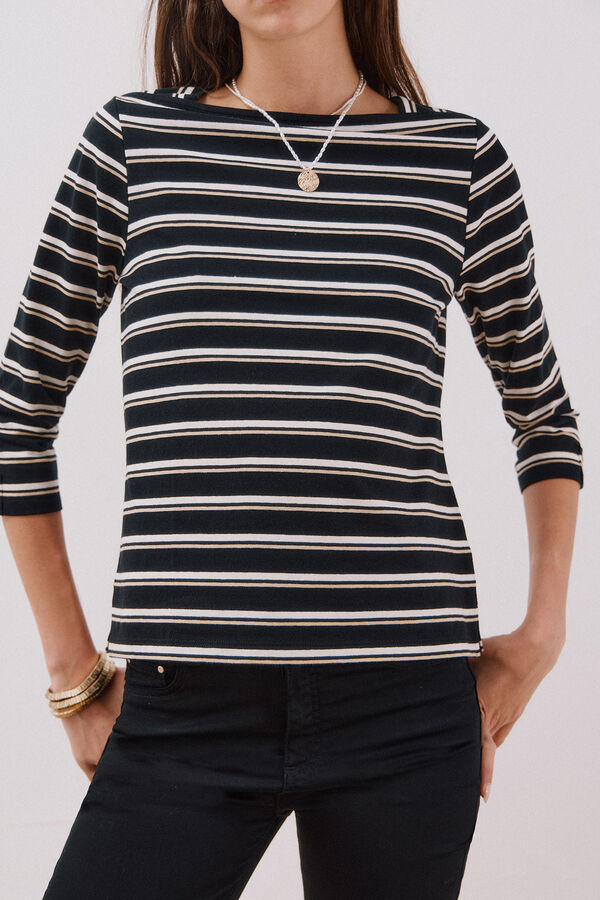 Cortefiel Playera básica barco Estampado gris