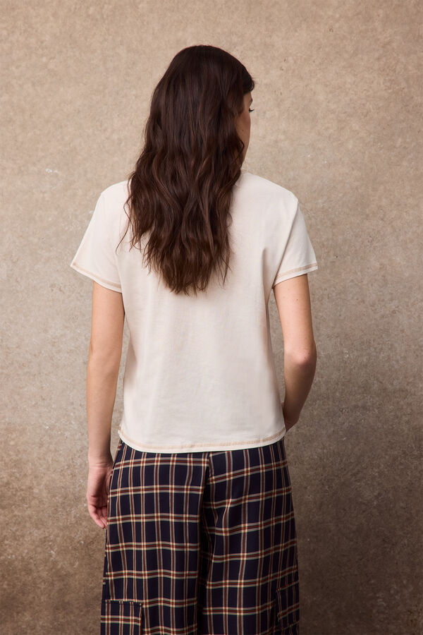 Slowlove Camiseta rosa SlowLove Marfil