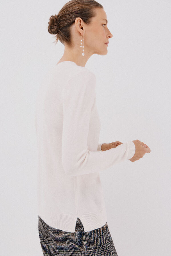 Cortefiel Suéter tacto suave Blanco