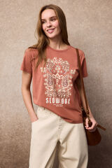 Slowlove Camiseta floral SlowLove Coral