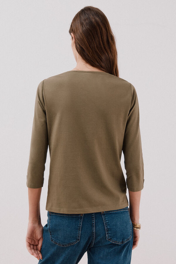 Cortefiel Playera básica barco Kaki