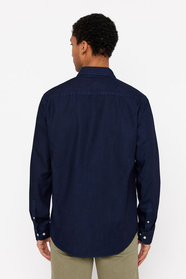 Cortefiel Camisa denim utility Azul oscuro