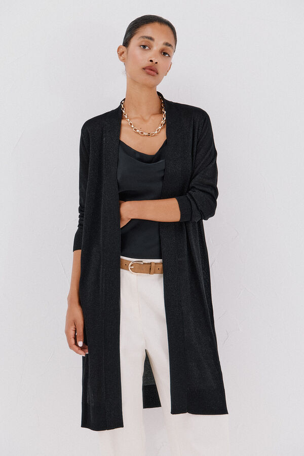 Cortefiel Su&eacute;ter de tejido fino Negro