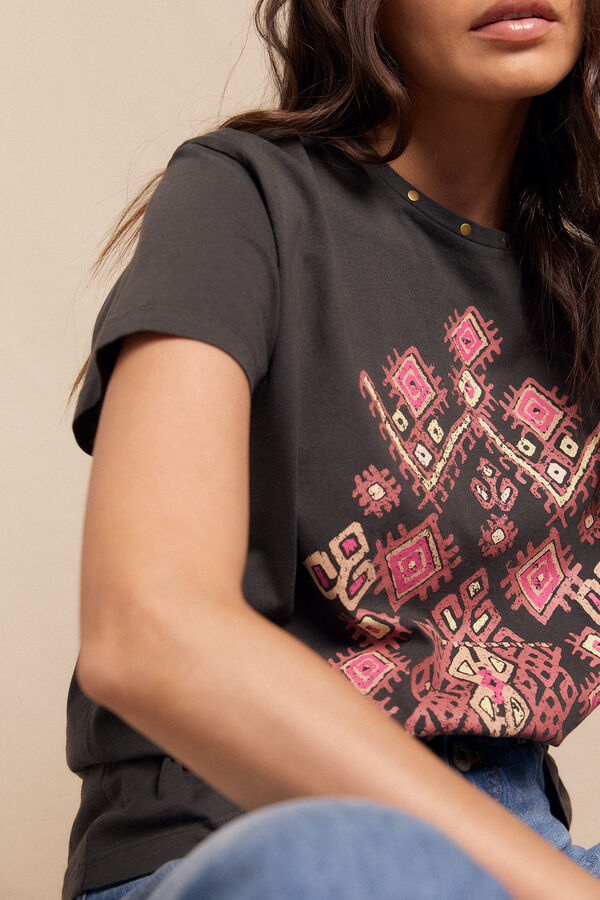 Slowlove Playera estampada Gris