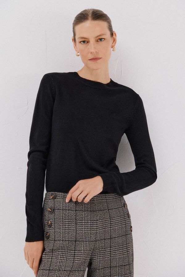 Cortefiel Suéter tacto suave Negro