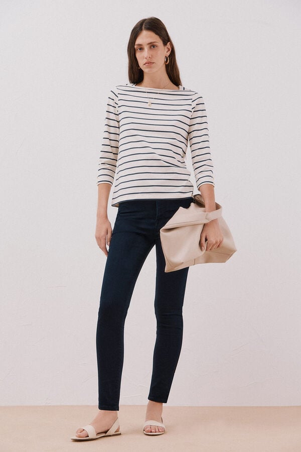 Cortefiel Playera básica barco Estampado azul