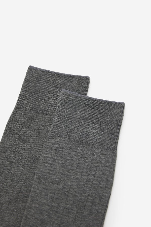 Cortefiel Calcet&iacute;n liso con coolmax Gris