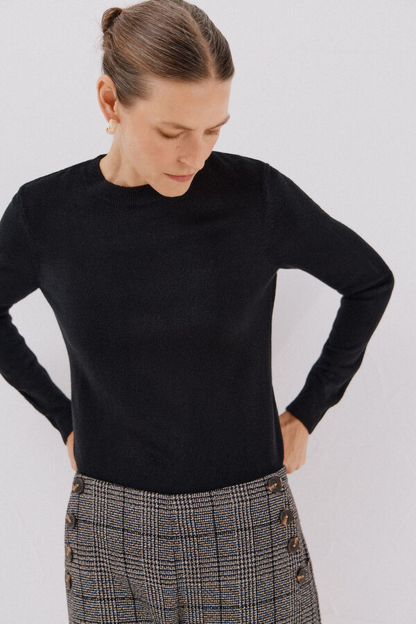 Cortefiel Suéter tacto suave Negro