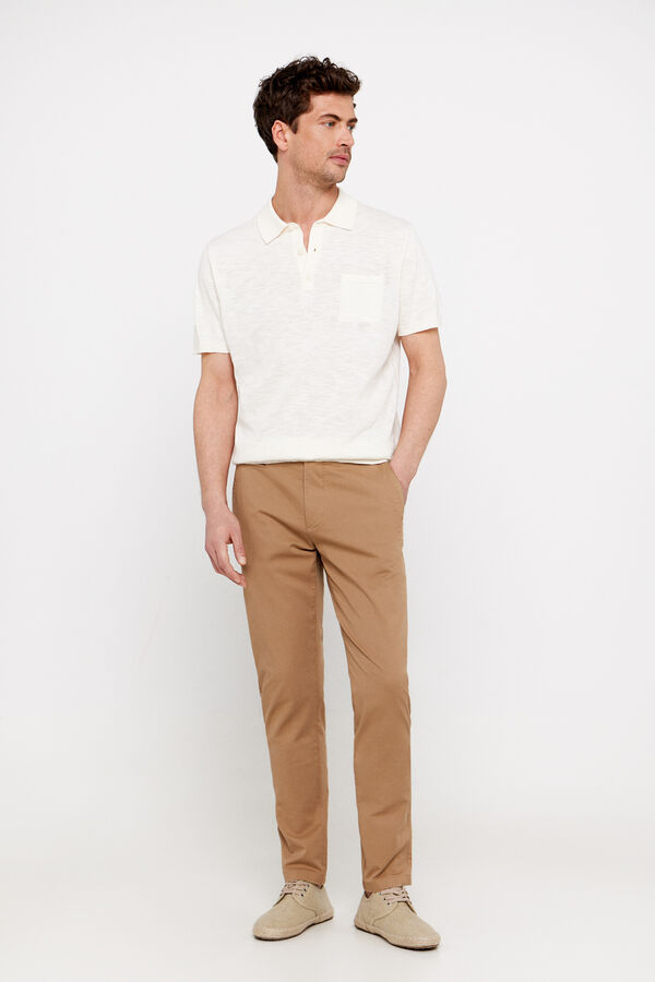 Cortefiel Pantalón chino slim fit Beige