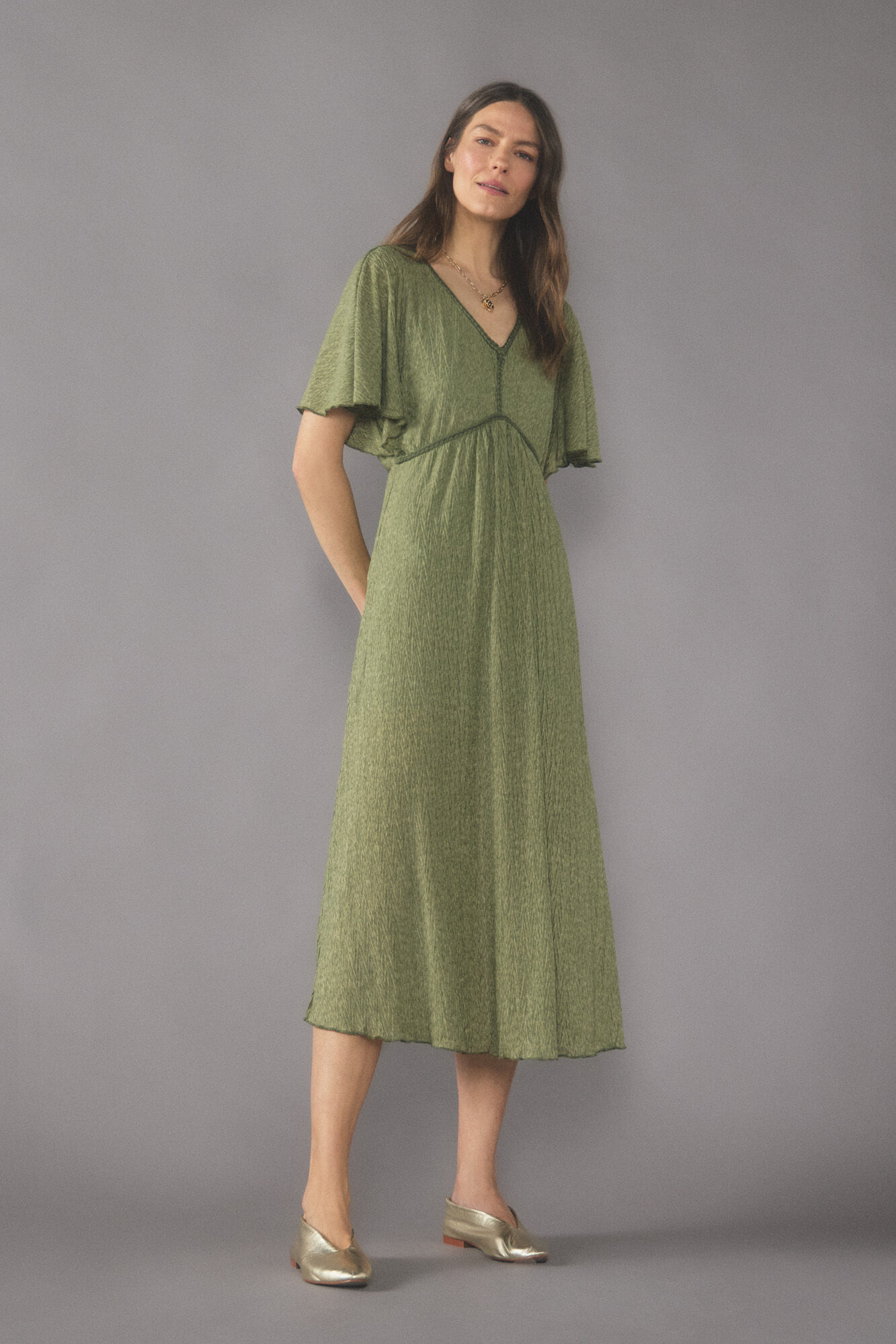 Vestido kaki shop