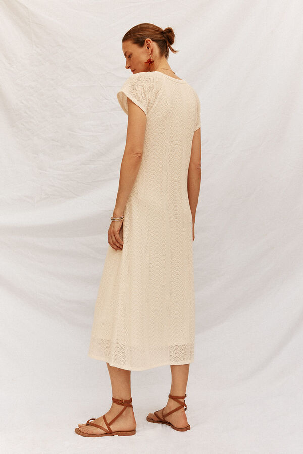 Cortefiel Vestido estructura Marfil