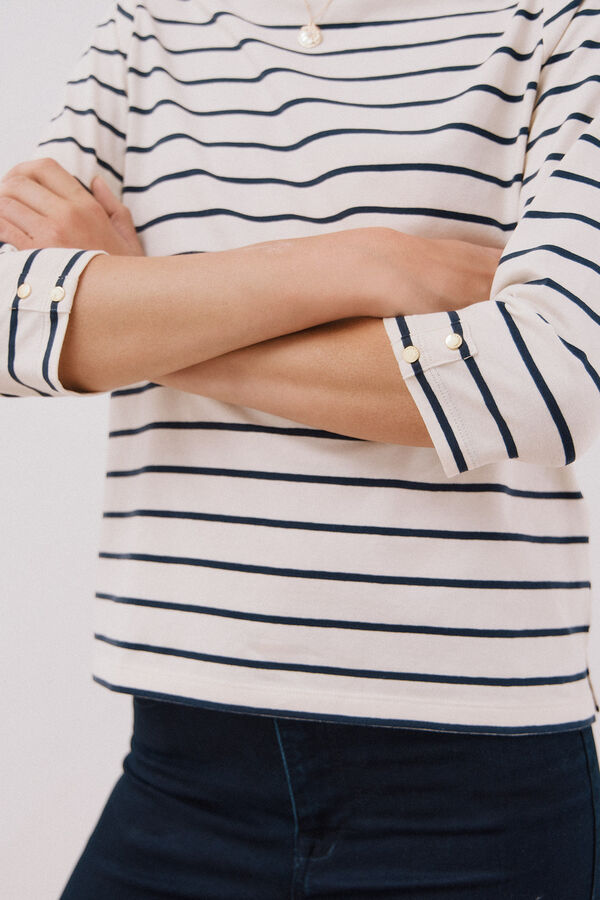 Cortefiel Playera básica barco Estampado azul