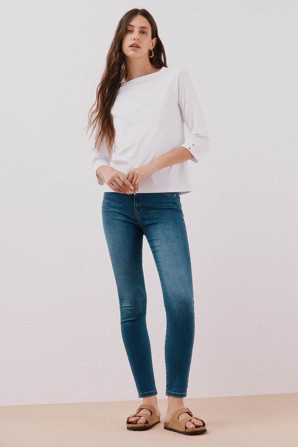 Cortefiel Playera básica barco Blanco