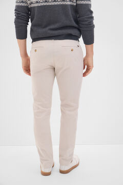Cortefiel Pantalón chino slim fit Marfil