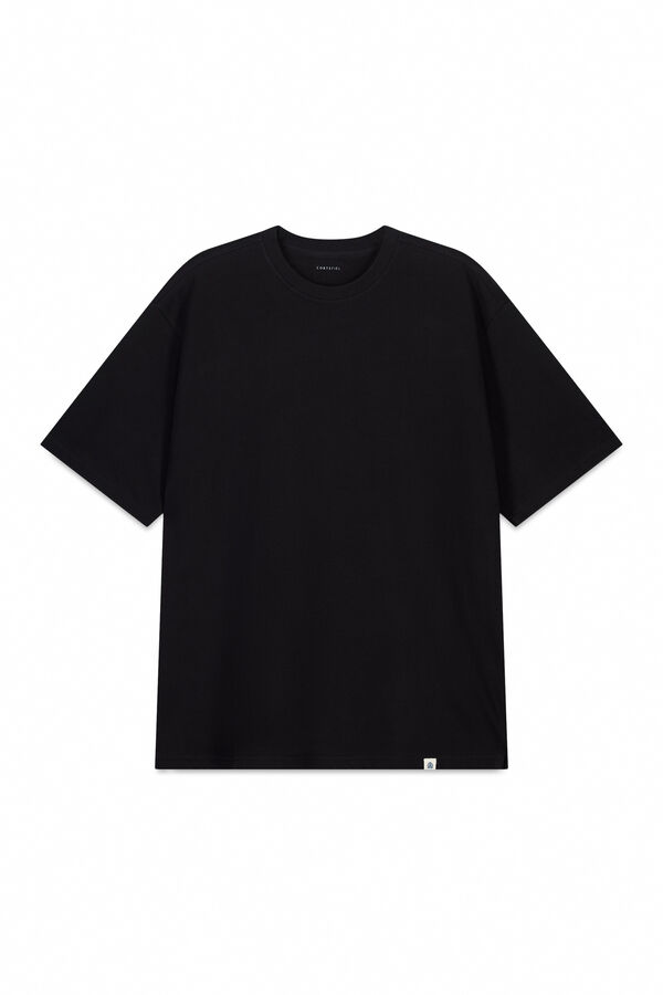 Cortefiel Camiseta b&aacute;sica Negro