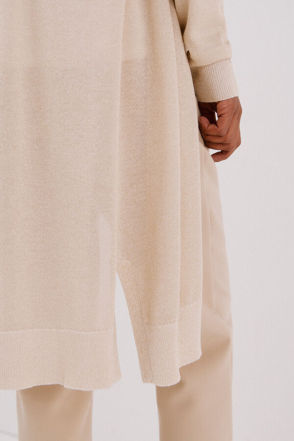 Cortefiel Su&eacute;ter de tejido fino Beige