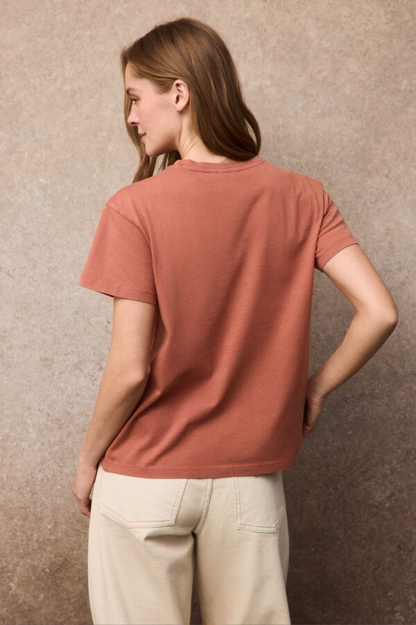 Slowlove Camiseta floral SlowLove Coral