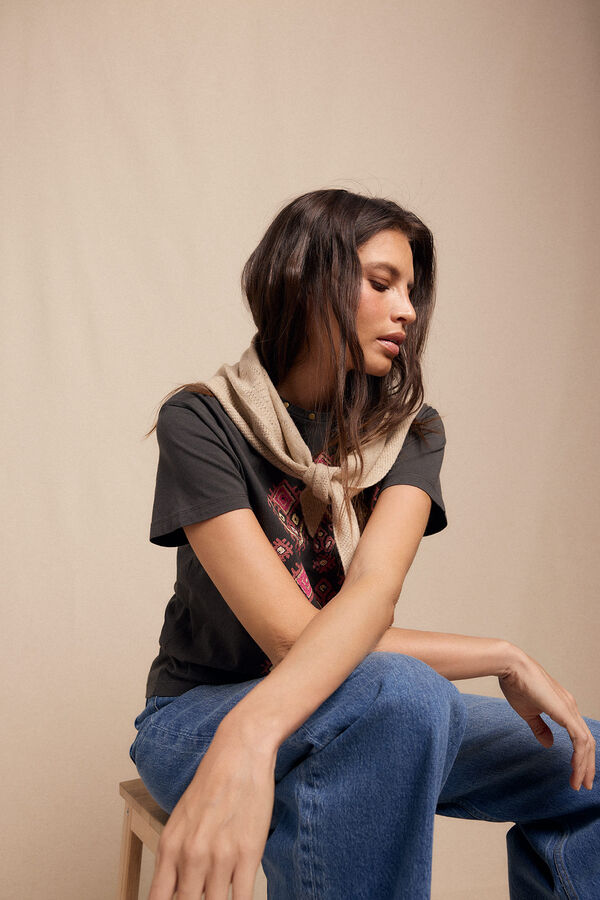 Slowlove Playera estampada Gris