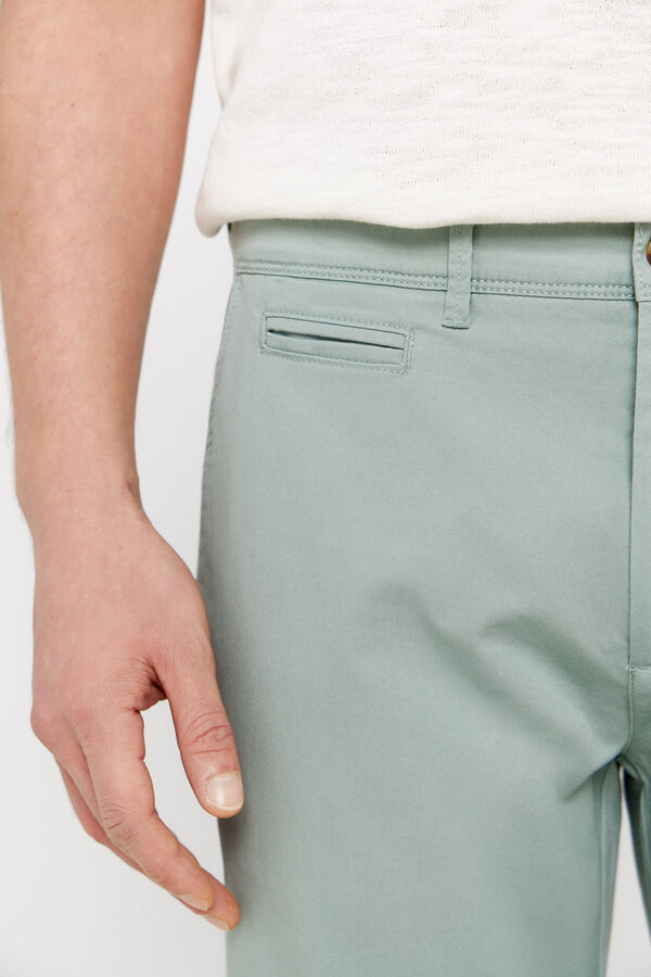 Cortefiel Pantalón chino slim fit Verde