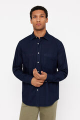 Cortefiel Camisa denim utility Azul oscuro