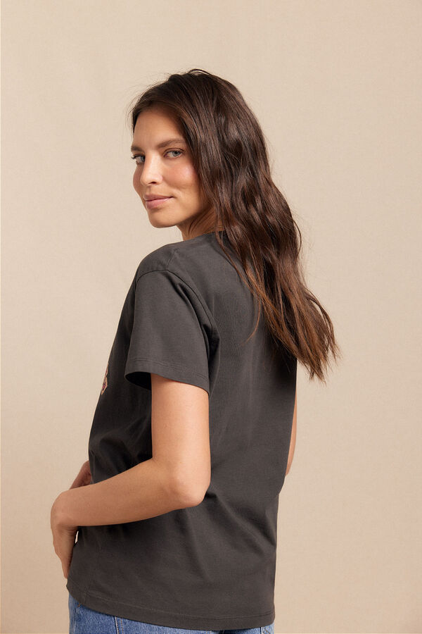 Slowlove Playera estampada Gris