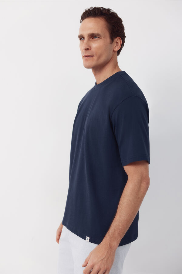 Cortefiel Camiseta b&aacute;sica Azul marino