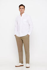 Cortefiel Pantalón chino estampado regular fit Beige