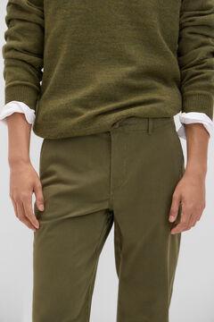 Cortefiel Pantalón chino regular fit Verde